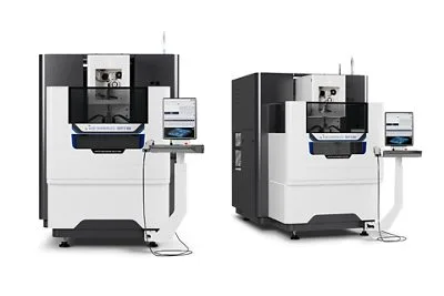 AgieCharmilles CUT E 350; obok na fotografii producent zestawia większy wariant CUT E 600. Fotografia producenta: UNITED MACHINING — CUT E.