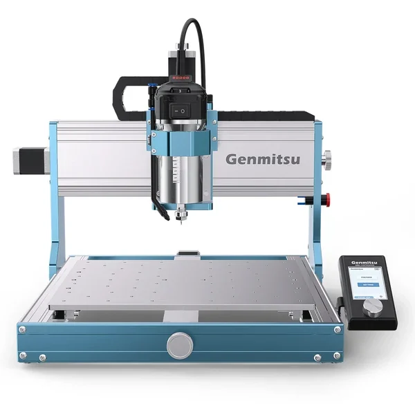 Genmitsu 3030-PROVer Ultra z prowadnicami liniowymi, śrubami kulowymi i wrzecionem typu trim router. Fotografia producenta: SainSmart — 3030-PROVer Ultra.
